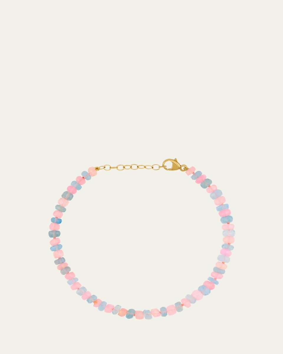 Pink and Blue Faceted Opal Connection Bracelet